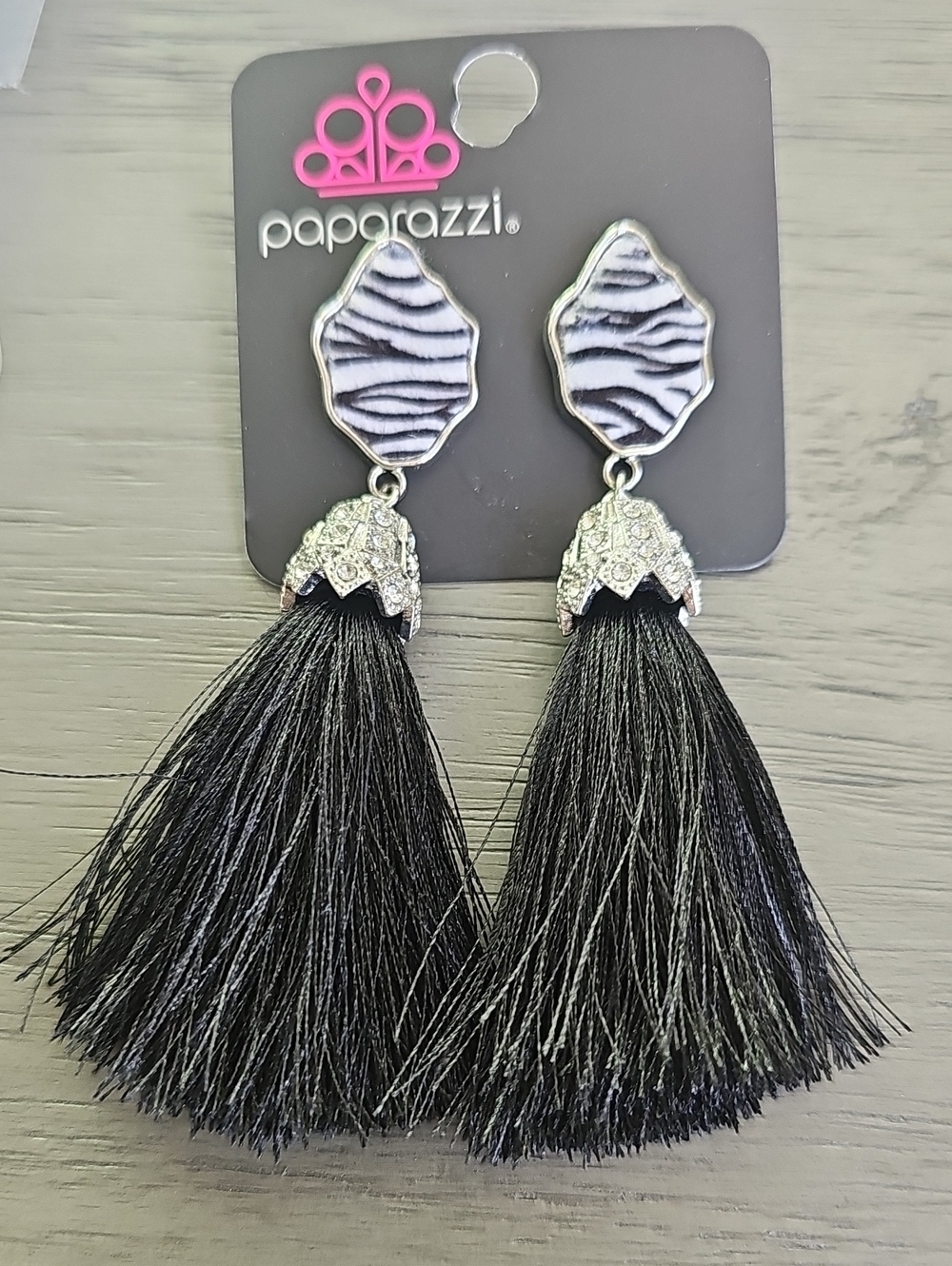 Tassel Earrings on Branded Card
